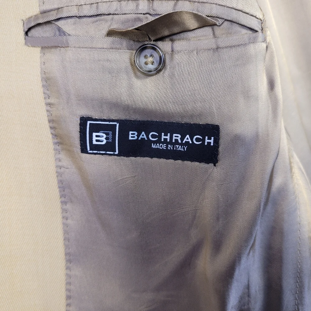 Bachrach Cashmere Blend 3 Button Blazer 40R‎ Camel Made In Italy Sporty